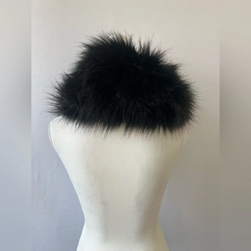Black Faux Fur Infinity Scarf